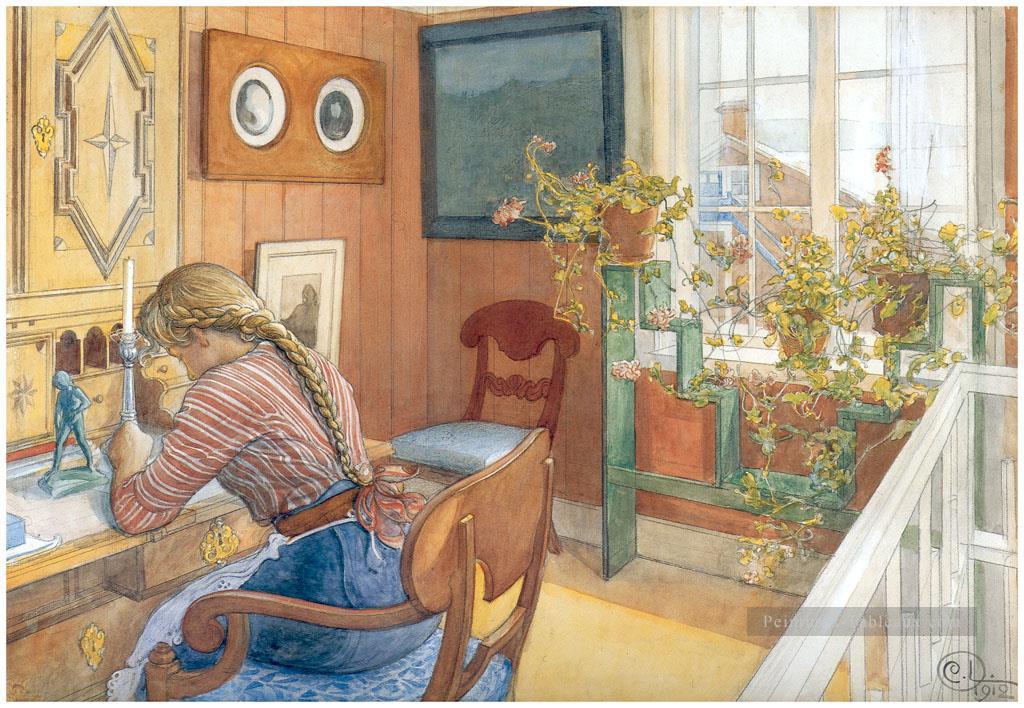correspondance 1912 Carl Larsson Peintures à l'huile